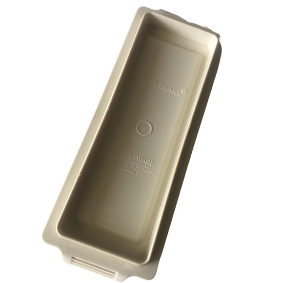 Vintage Tupperware Butter Dish Keeper Harvest Gold Top Almond Tray 636-11 - Picture 4 of 6